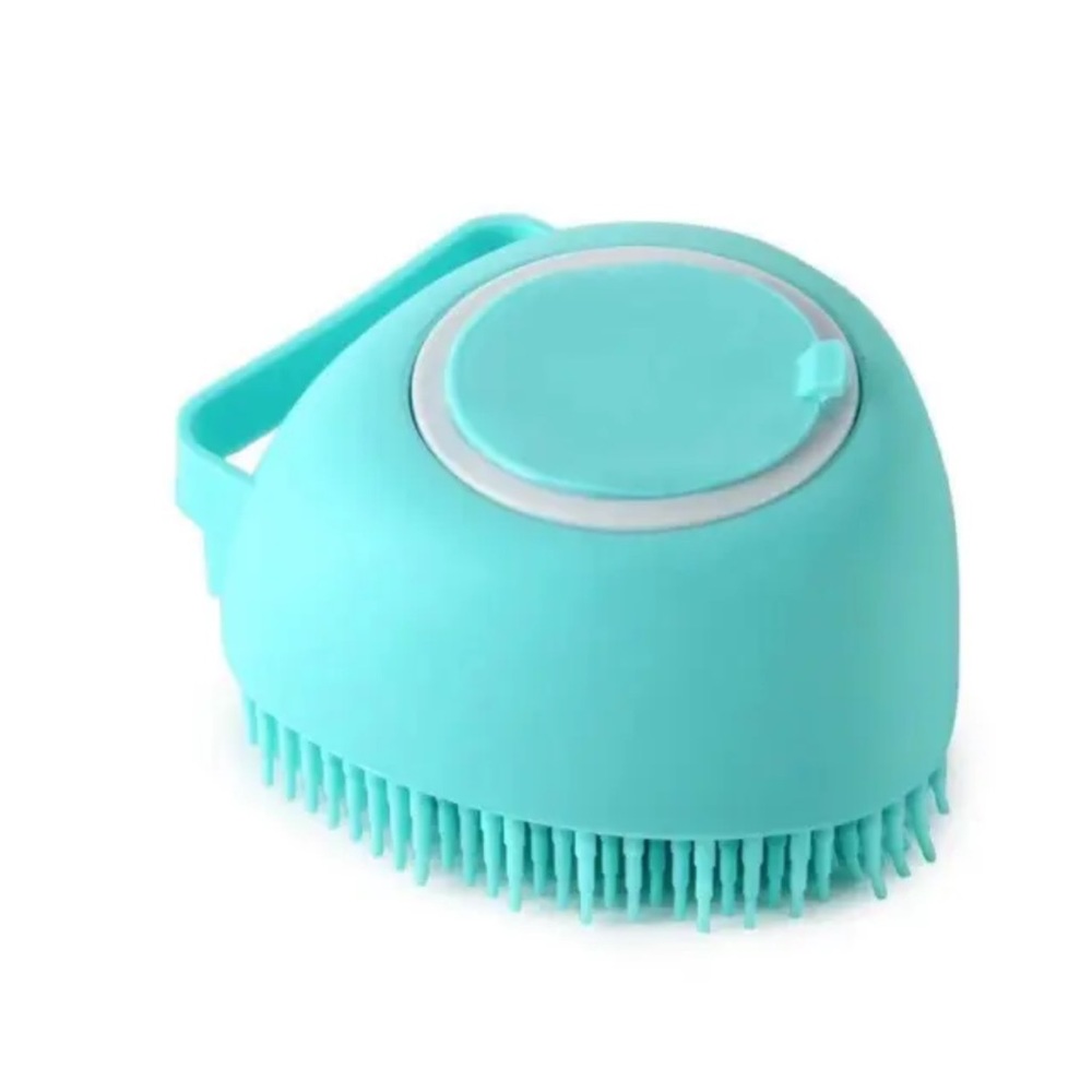 Pet bath brushes massage shampoo dispenser dog grooming silicone shower brush